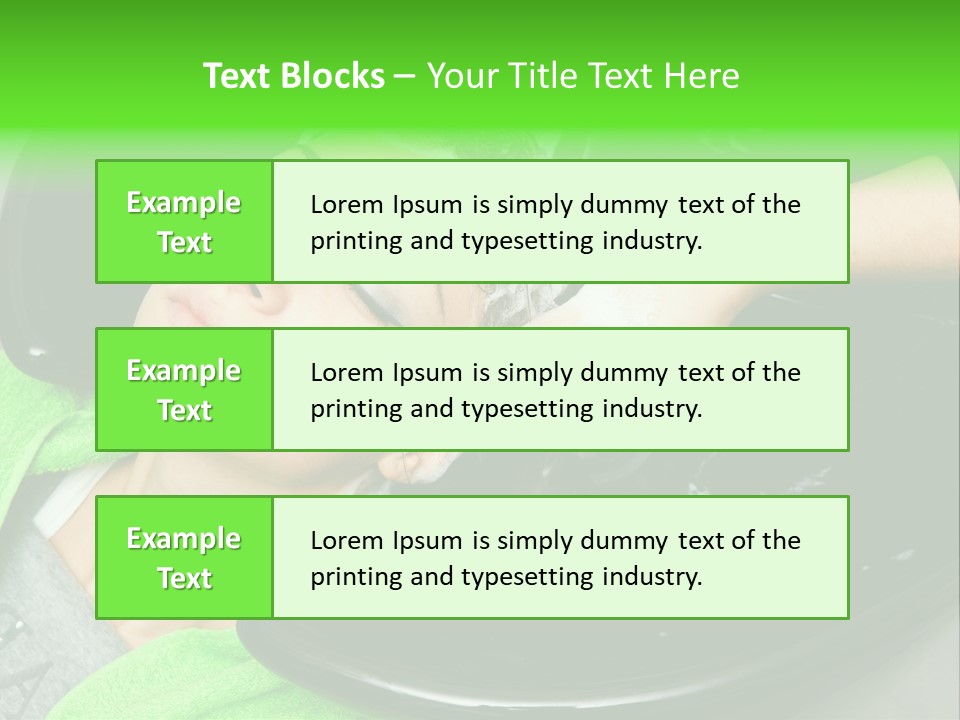 Towel Conditioner Brunette PowerPoint Template