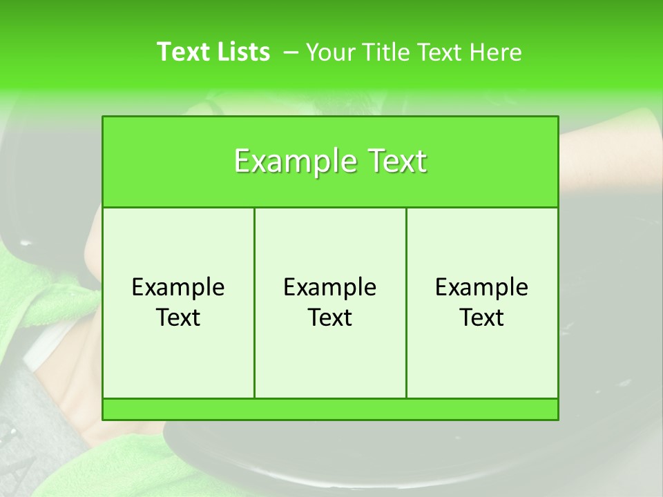 Towel Conditioner Brunette PowerPoint Template