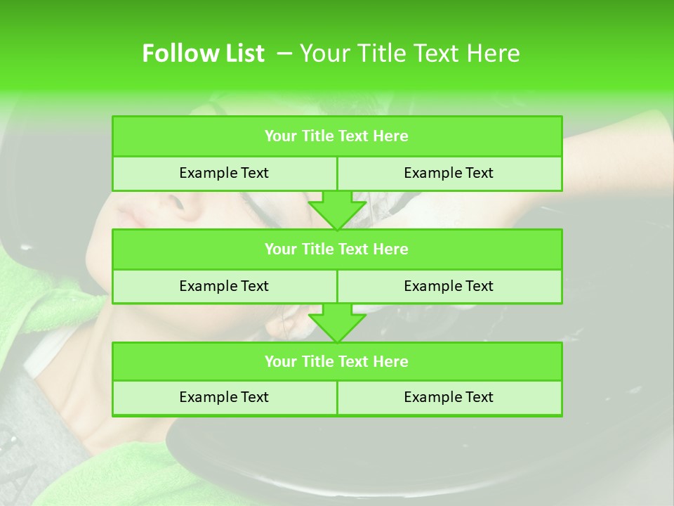 Towel Conditioner Brunette PowerPoint Template