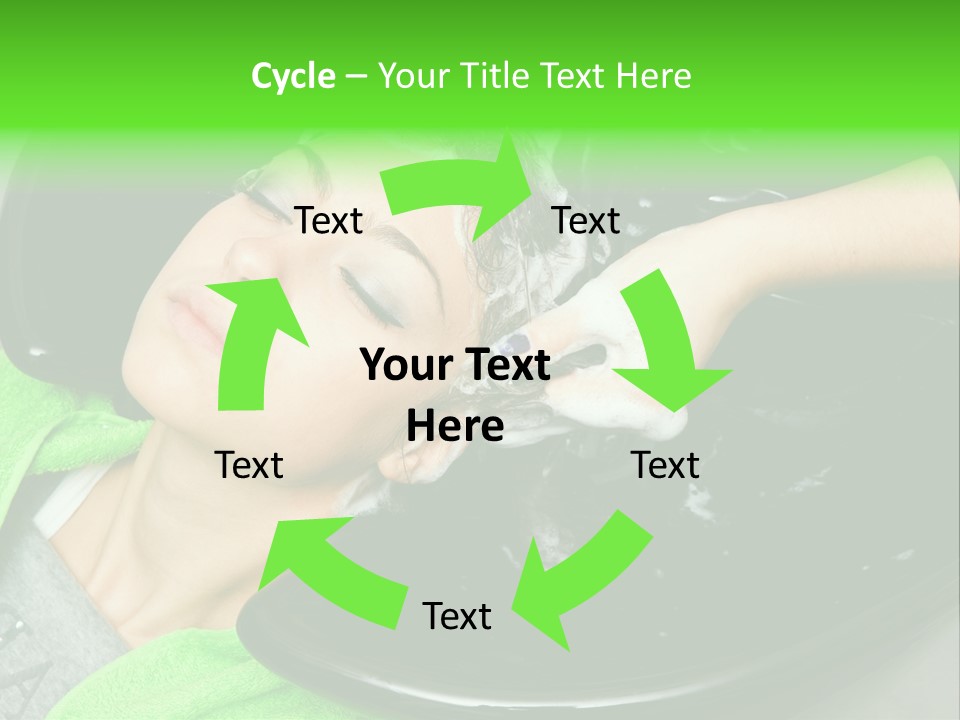 Towel Conditioner Brunette PowerPoint Template