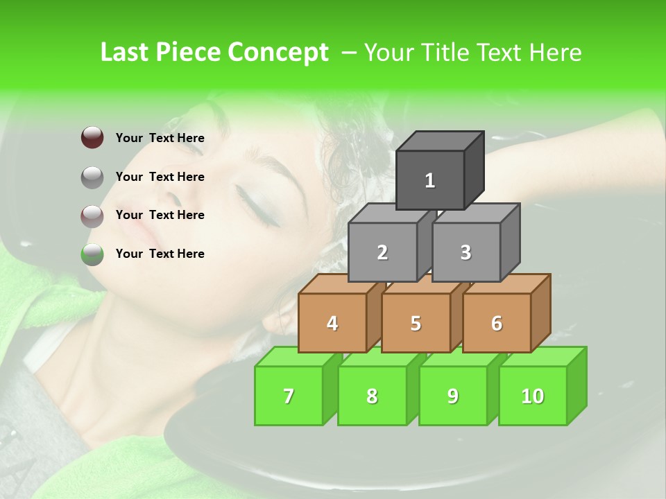 Towel Conditioner Brunette PowerPoint Template