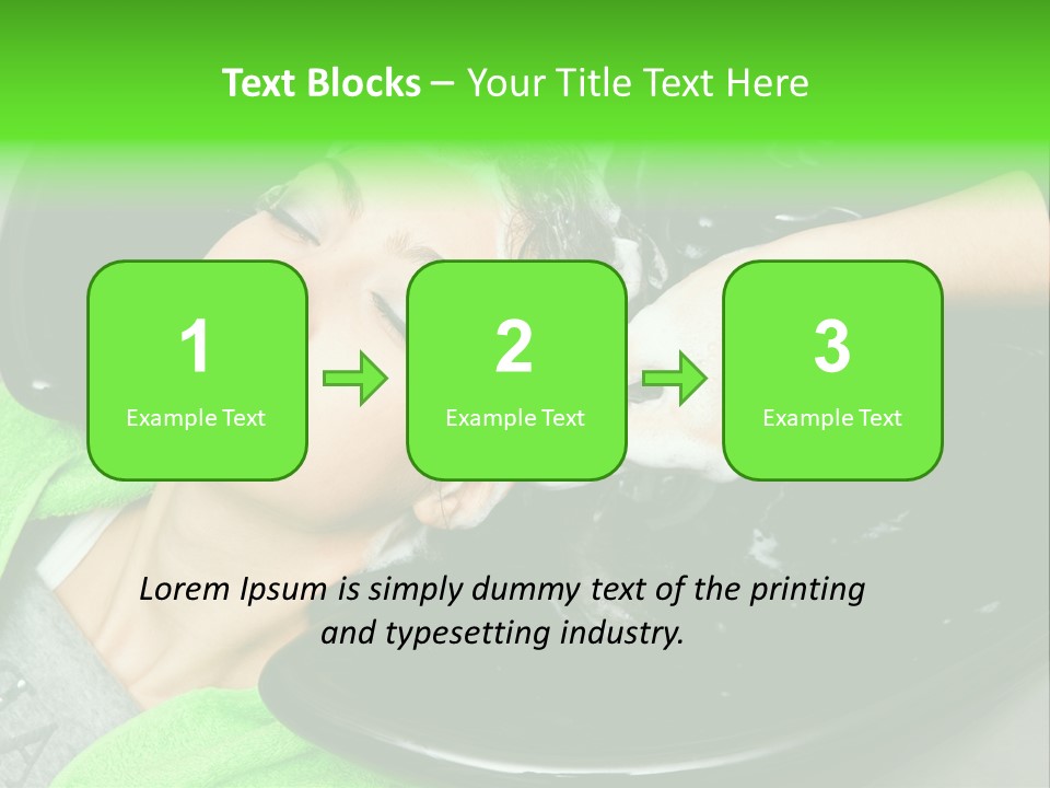 Towel Conditioner Brunette PowerPoint Template
