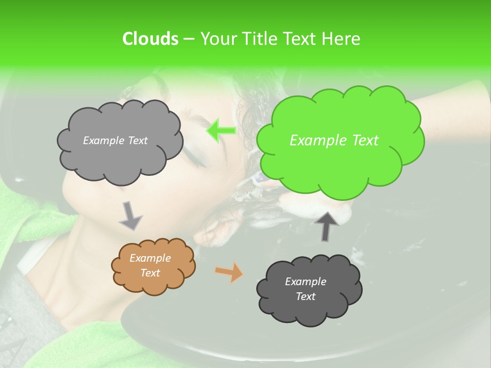 Towel Conditioner Brunette PowerPoint Template
