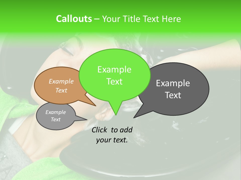 Towel Conditioner Brunette PowerPoint Template