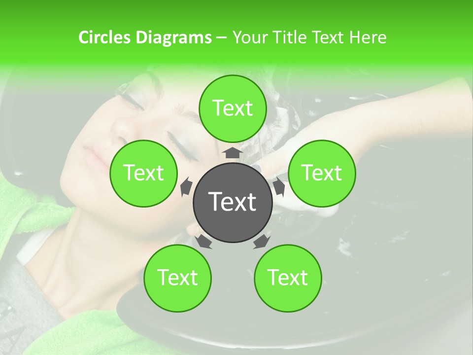 Towel Conditioner Brunette PowerPoint Template