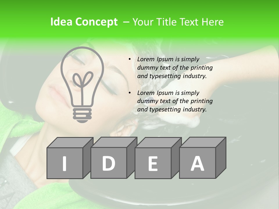 Towel Conditioner Brunette PowerPoint Template