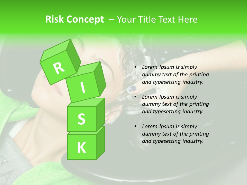 Towel Conditioner Brunette PowerPoint Template