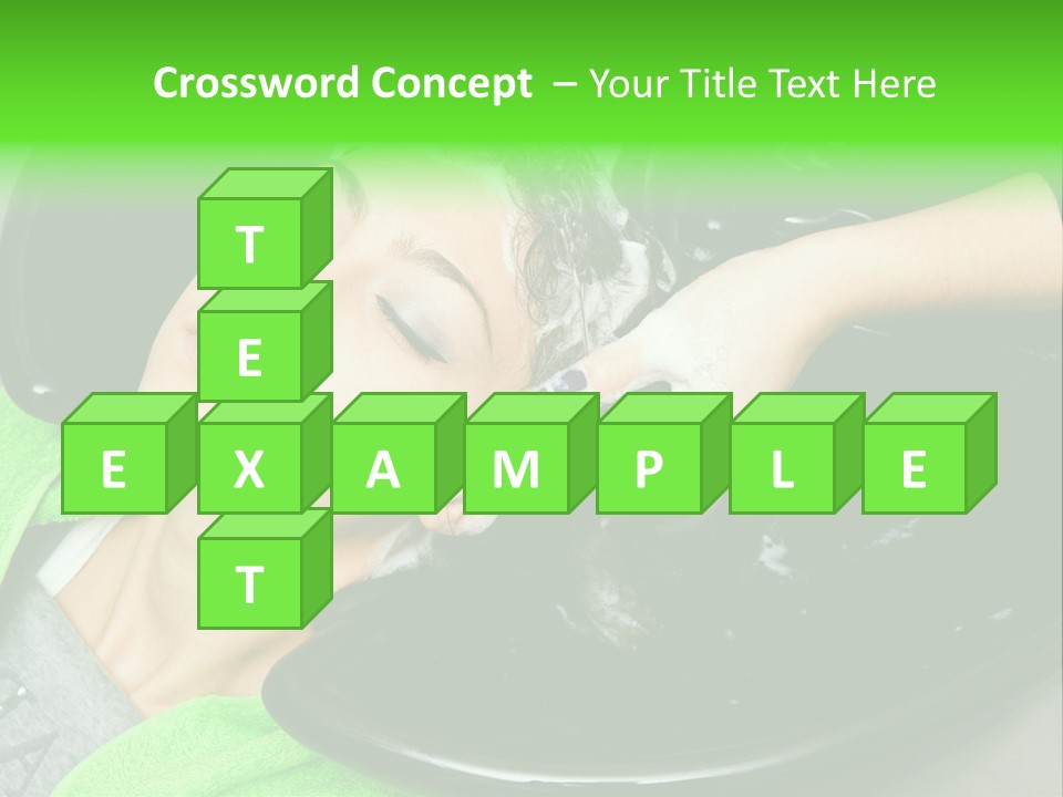 Towel Conditioner Brunette PowerPoint Template