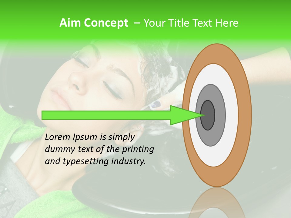 Towel Conditioner Brunette PowerPoint Template