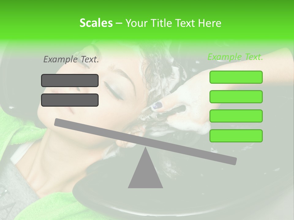 Towel Conditioner Brunette PowerPoint Template