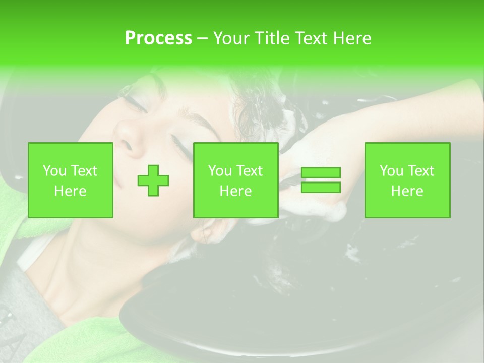 Towel Conditioner Brunette PowerPoint Template