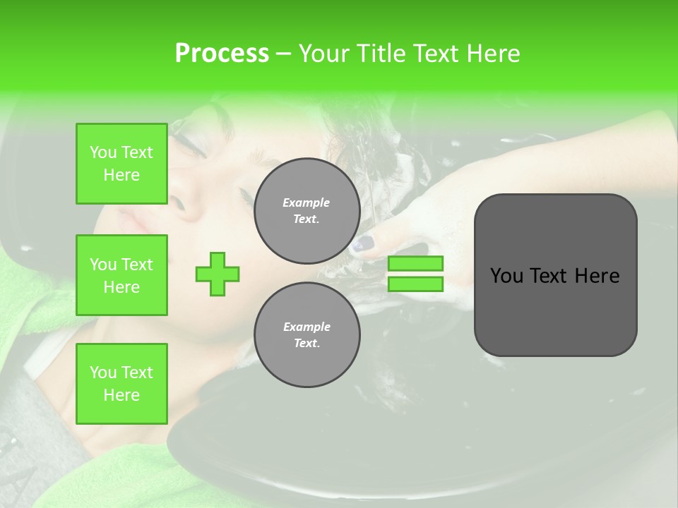 Towel Conditioner Brunette PowerPoint Template