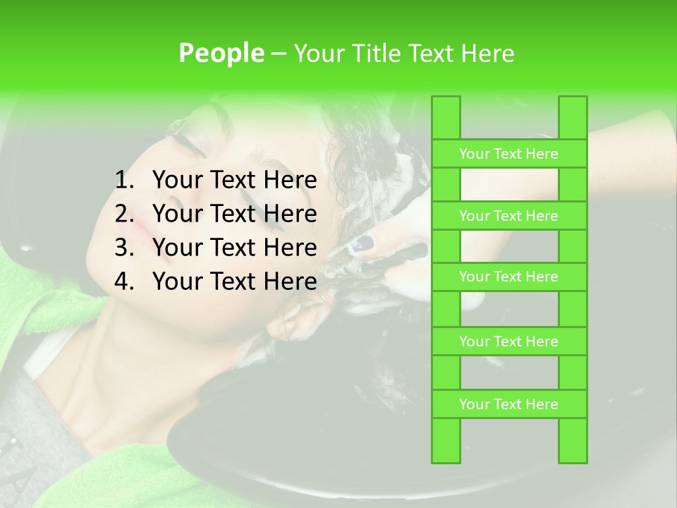 Towel Conditioner Brunette PowerPoint Template