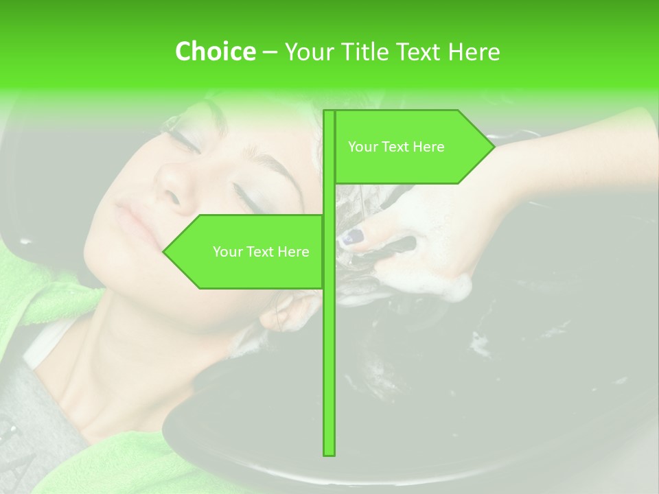 Towel Conditioner Brunette PowerPoint Template