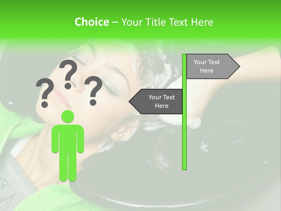 Towel Conditioner Brunette PowerPoint Template