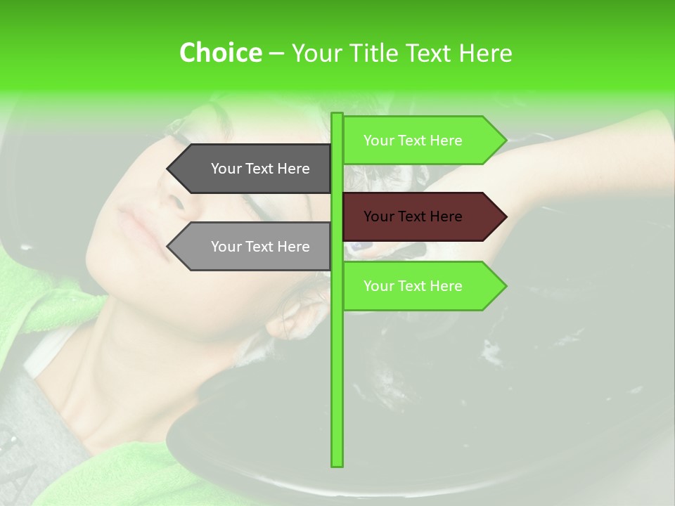 Towel Conditioner Brunette PowerPoint Template