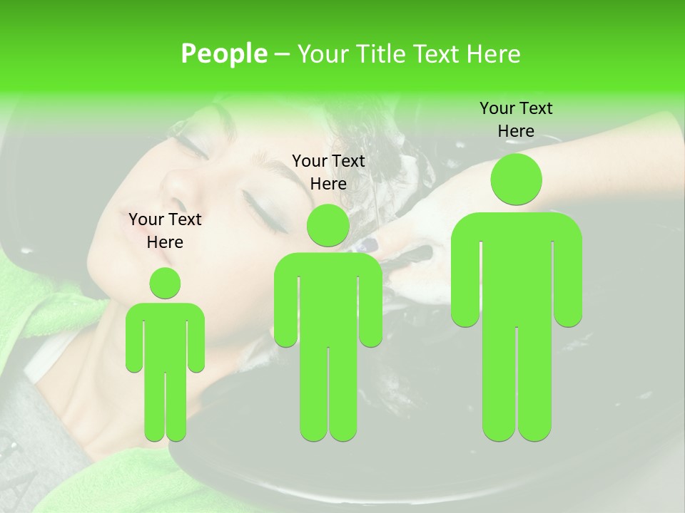 Towel Conditioner Brunette PowerPoint Template