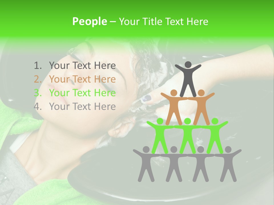 Towel Conditioner Brunette PowerPoint Template