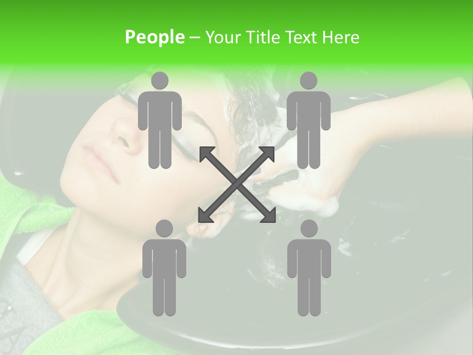 Towel Conditioner Brunette PowerPoint Template