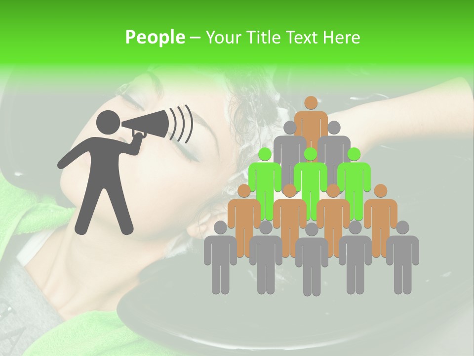 Towel Conditioner Brunette PowerPoint Template