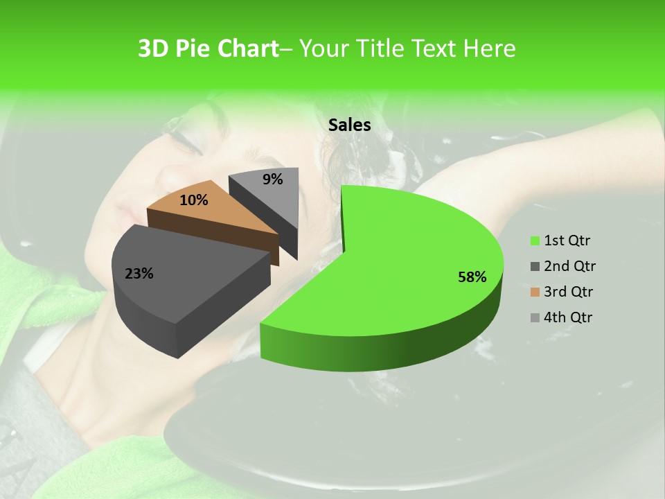 Towel Conditioner Brunette PowerPoint Template
