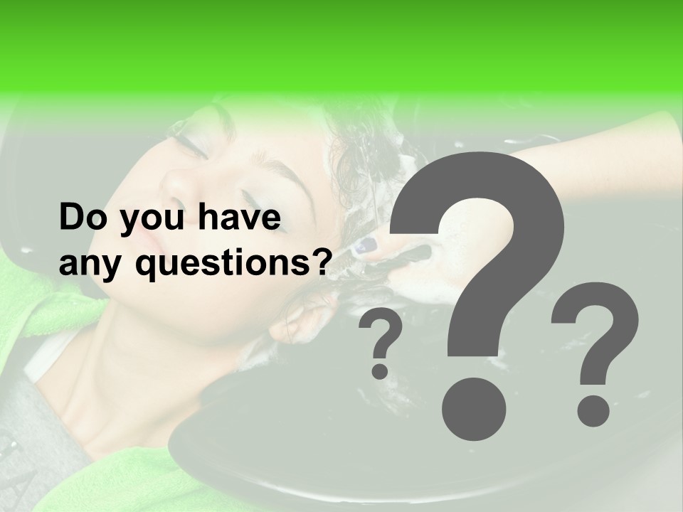 Towel Conditioner Brunette PowerPoint Template