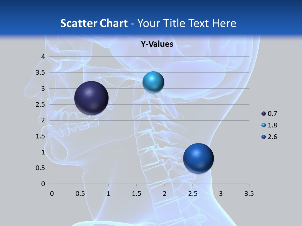 A Skeleton With A Blue Background Is Shown In This Powerpoint Presentation PowerPoint Template
