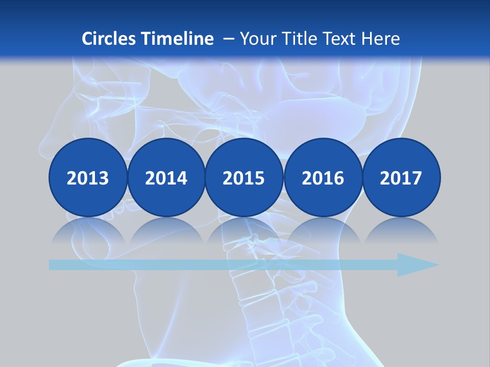 A Skeleton With A Blue Background Is Shown In This Powerpoint Presentation PowerPoint Template