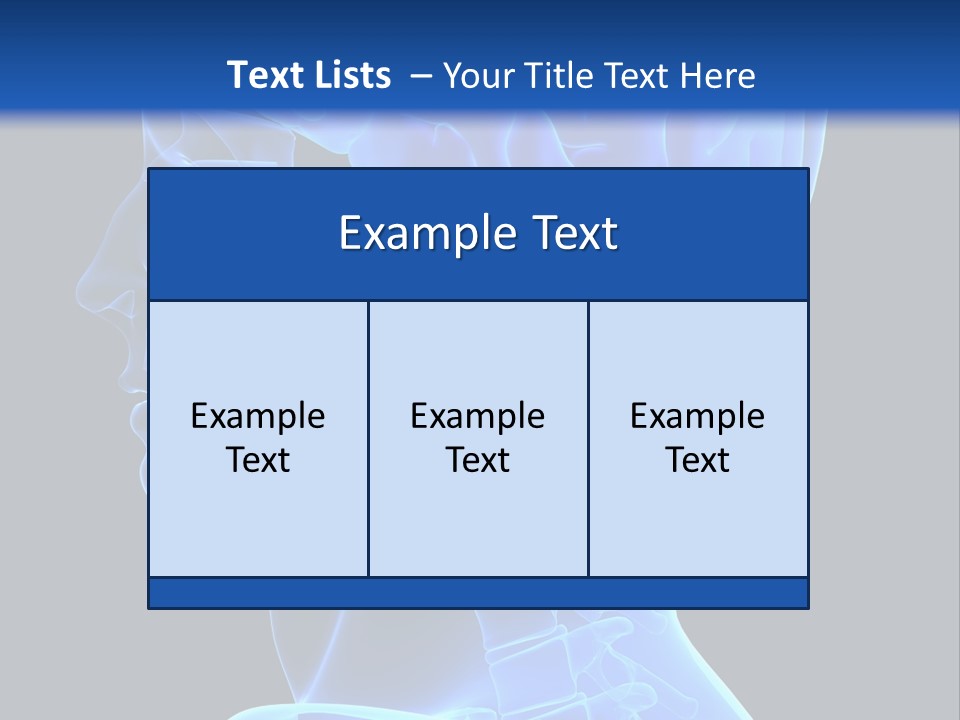 A Skeleton With A Blue Background Is Shown In This Powerpoint Presentation PowerPoint Template