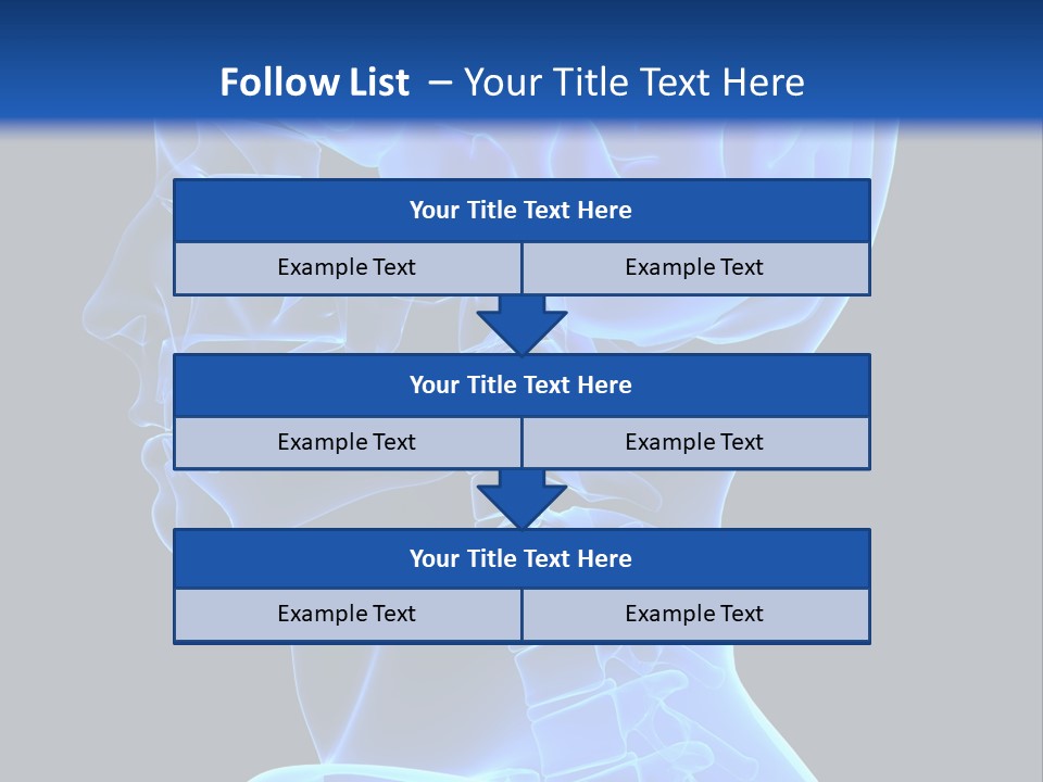A Skeleton With A Blue Background Is Shown In This Powerpoint Presentation PowerPoint Template