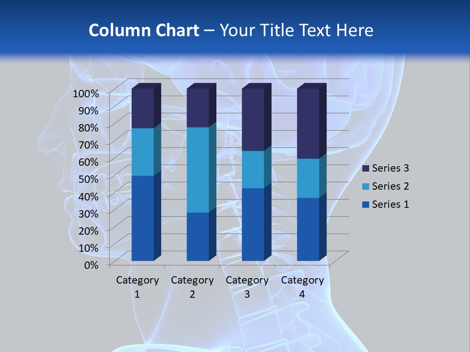 A Skeleton With A Blue Background Is Shown In This Powerpoint Presentation PowerPoint Template