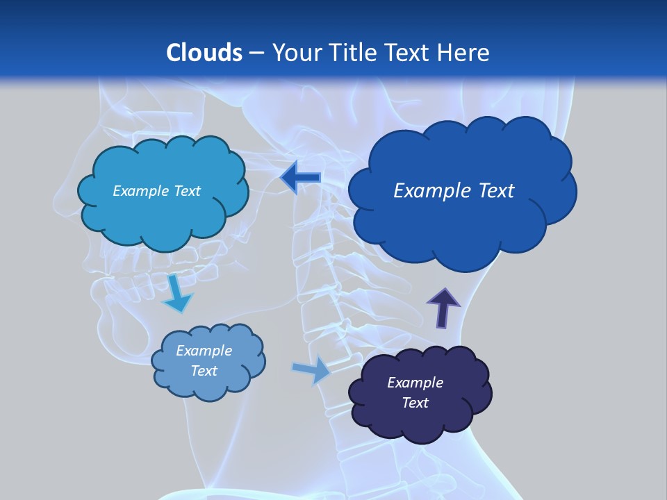 A Skeleton With A Blue Background Is Shown In This Powerpoint Presentation PowerPoint Template