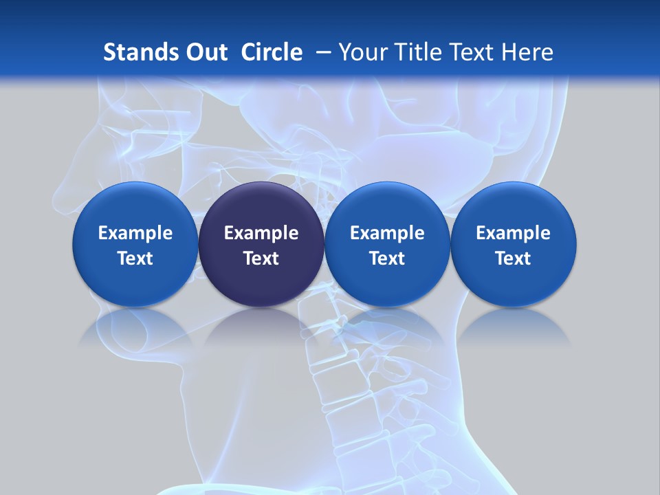 A Skeleton With A Blue Background Is Shown In This Powerpoint Presentation PowerPoint Template