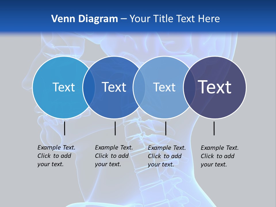 A Skeleton With A Blue Background Is Shown In This Powerpoint Presentation PowerPoint Template