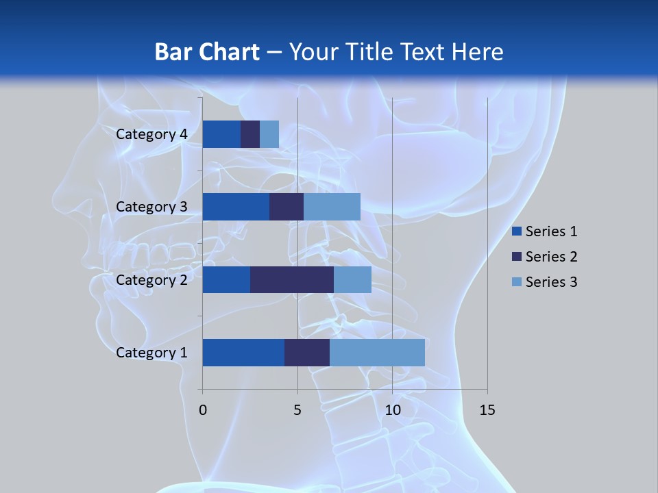 A Skeleton With A Blue Background Is Shown In This Powerpoint Presentation PowerPoint Template