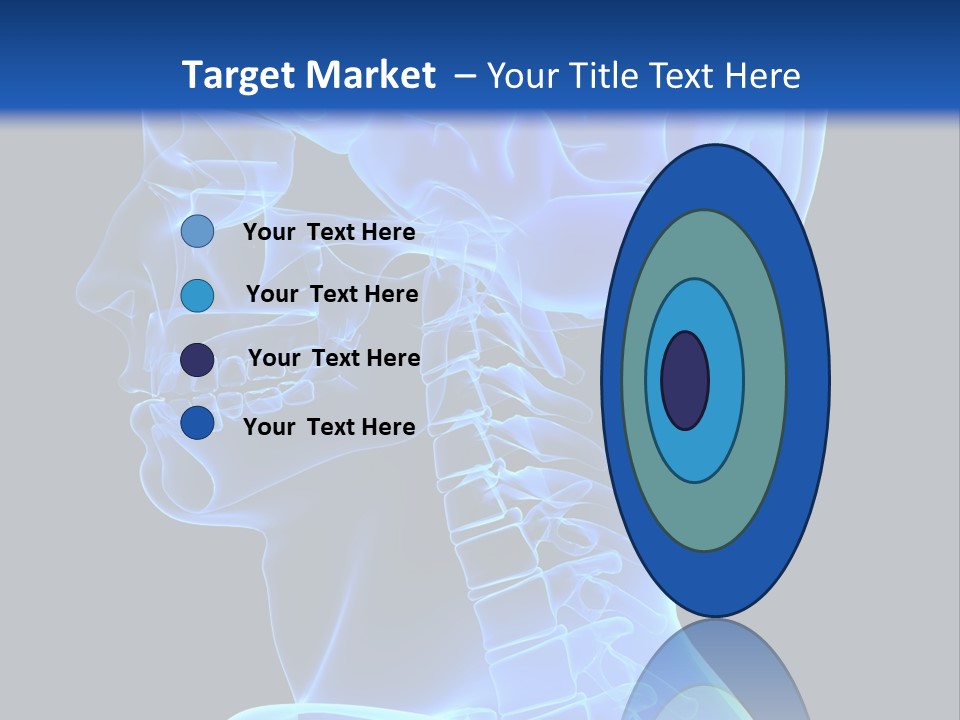 A Skeleton With A Blue Background Is Shown In This Powerpoint Presentation PowerPoint Template