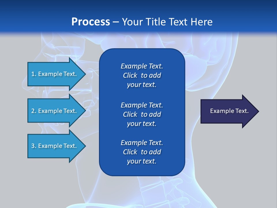 A Skeleton With A Blue Background Is Shown In This Powerpoint Presentation PowerPoint Template