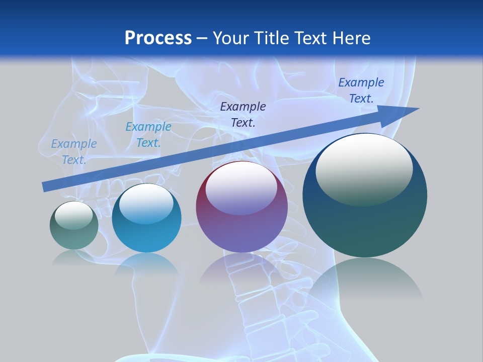A Skeleton With A Blue Background Is Shown In This Powerpoint Presentation PowerPoint Template