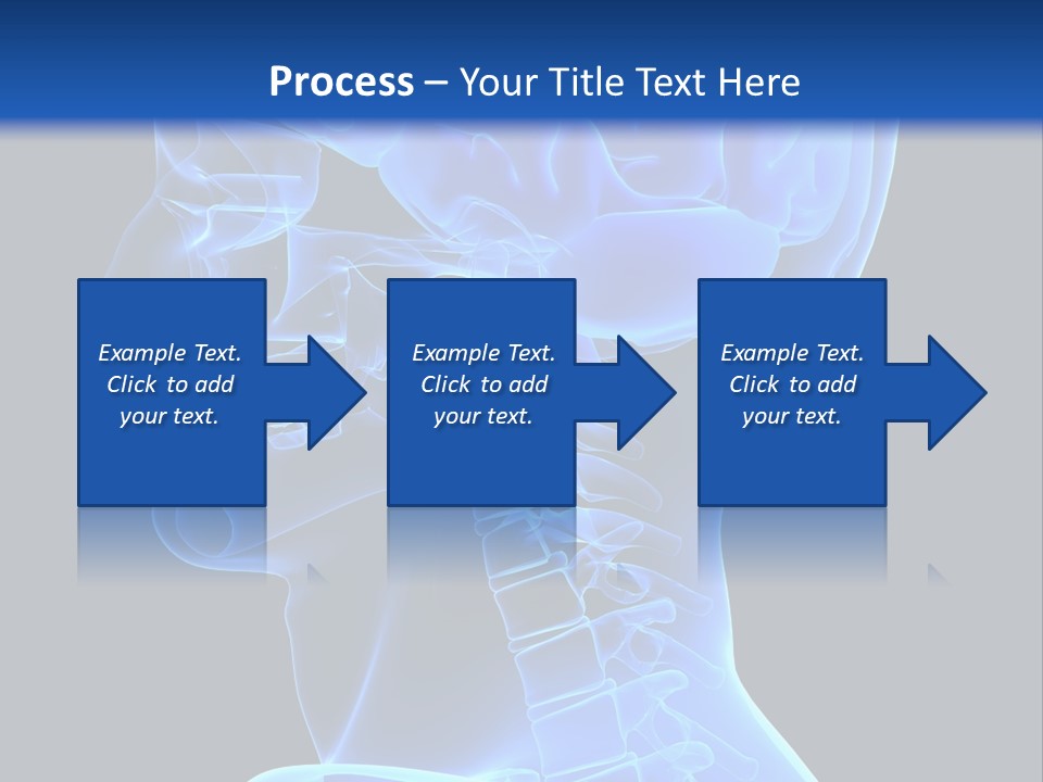A Skeleton With A Blue Background Is Shown In This Powerpoint Presentation PowerPoint Template