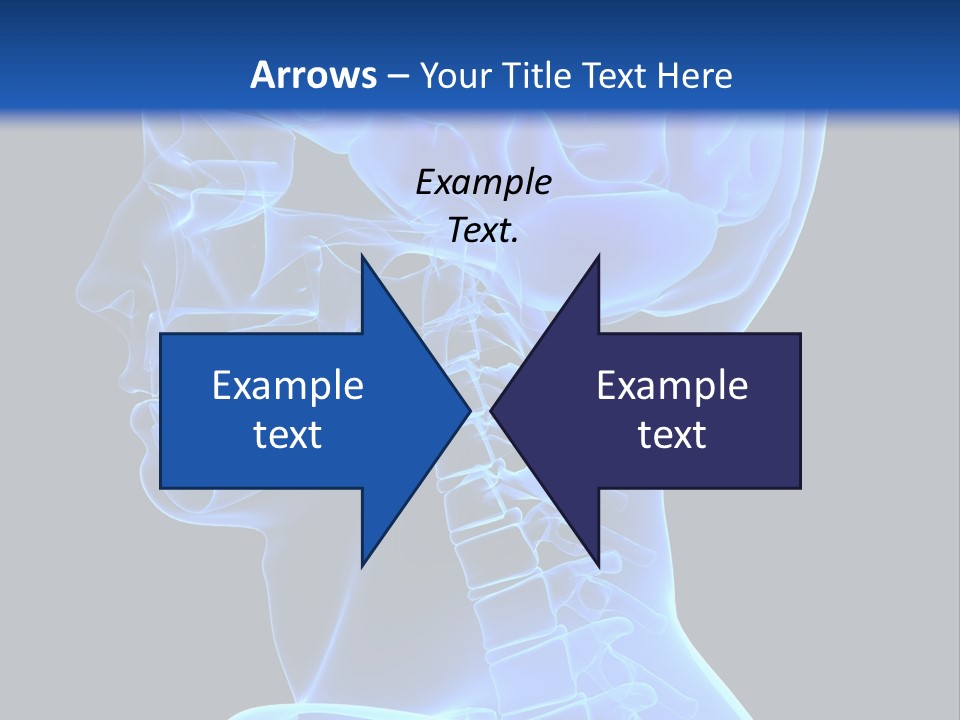 A Skeleton With A Blue Background Is Shown In This Powerpoint Presentation PowerPoint Template