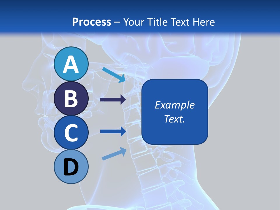 A Skeleton With A Blue Background Is Shown In This Powerpoint Presentation PowerPoint Template