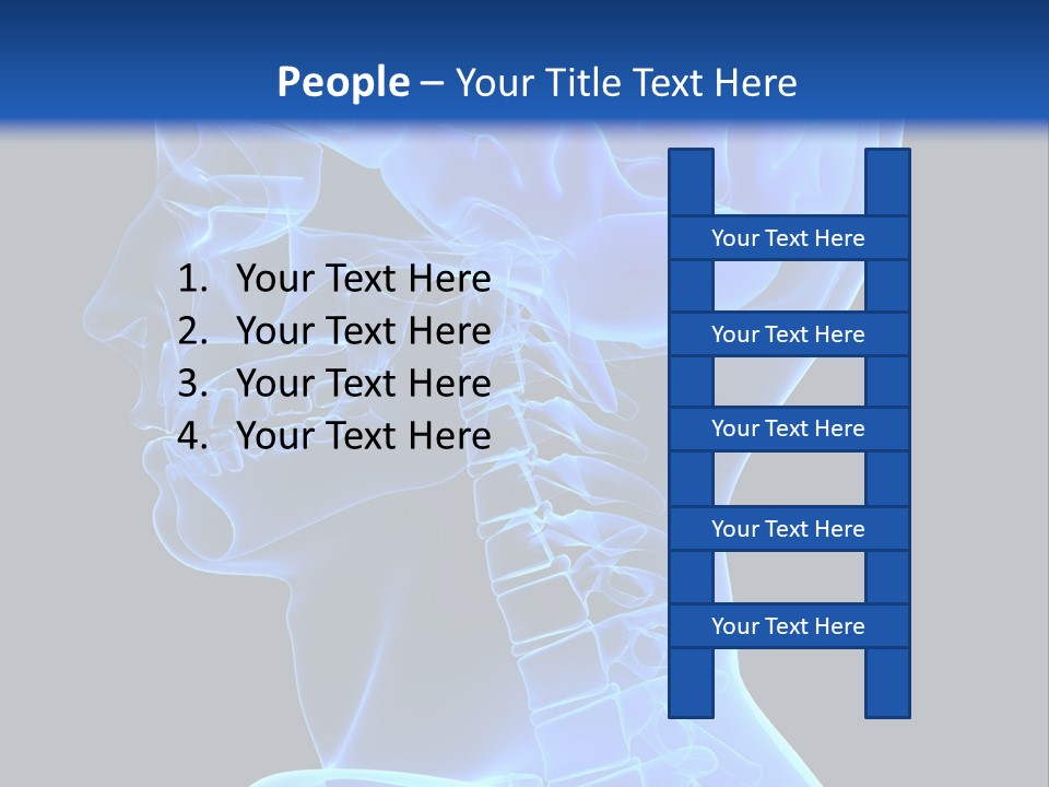 A Skeleton With A Blue Background Is Shown In This Powerpoint Presentation PowerPoint Template