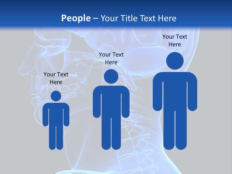 A Skeleton With A Blue Background Is Shown In This Powerpoint Presentation PowerPoint Template