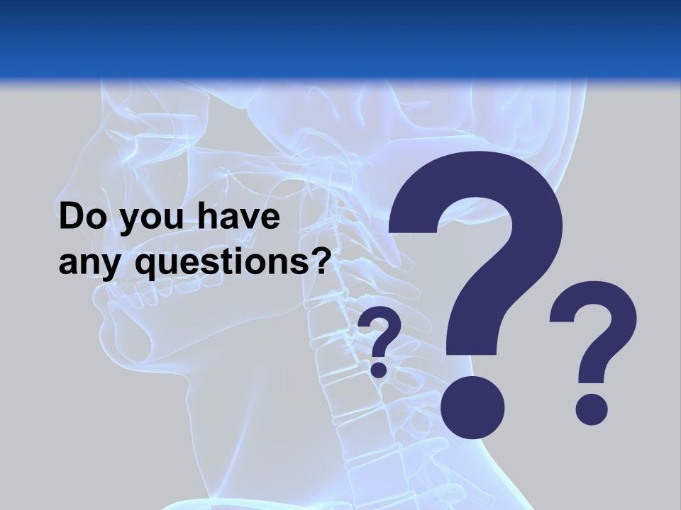 A Skeleton With A Blue Background Is Shown In This Powerpoint Presentation PowerPoint Template