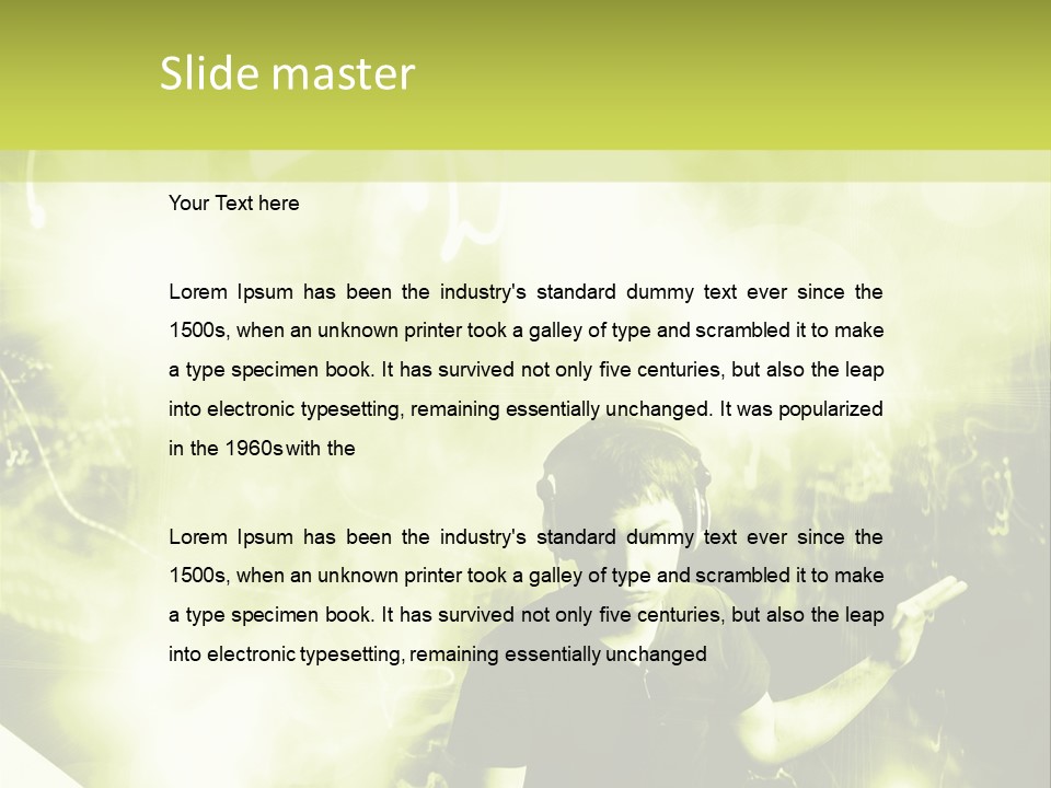 Electronic Headphones Club PowerPoint Template