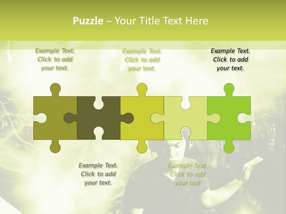 Electronic Headphones Club PowerPoint Template