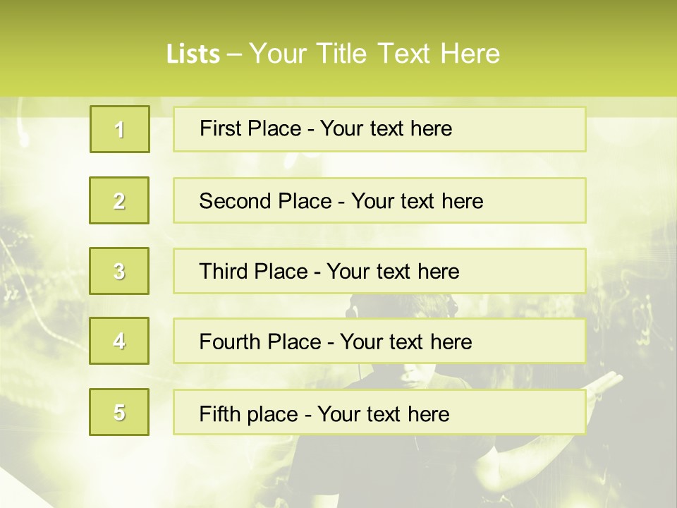 Electronic Headphones Club PowerPoint Template