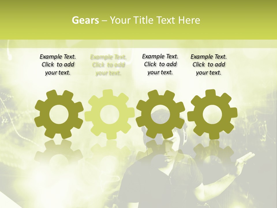 Electronic Headphones Club PowerPoint Template