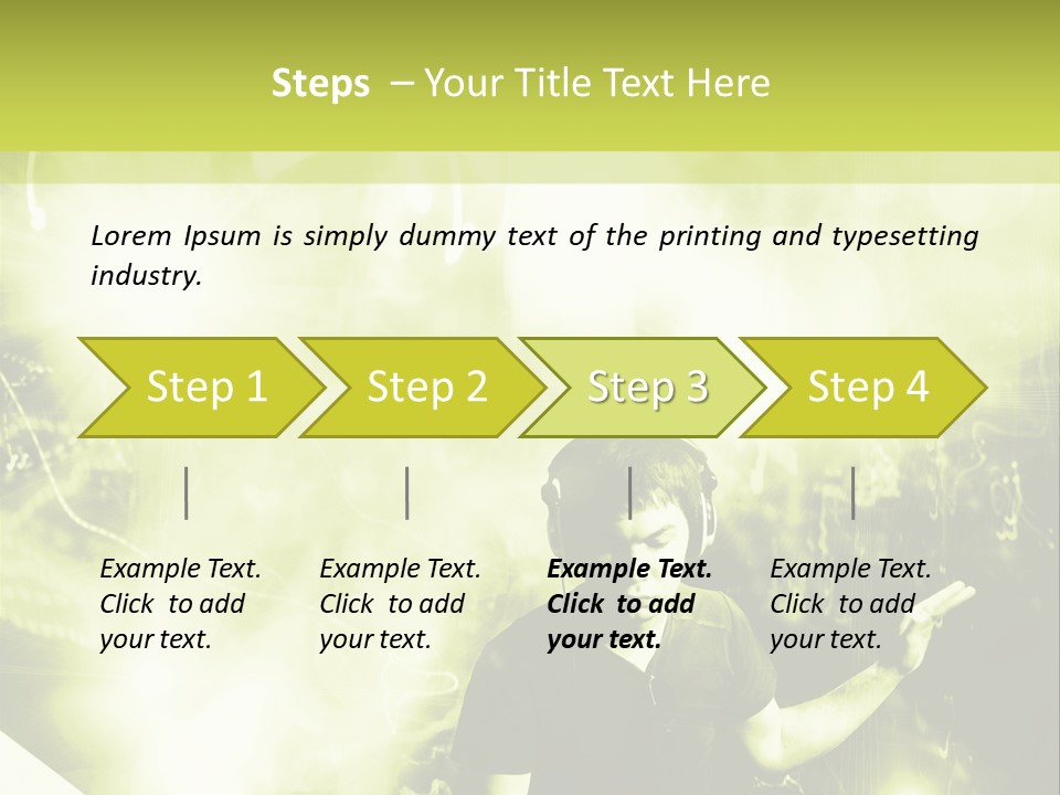 Electronic Headphones Club PowerPoint Template