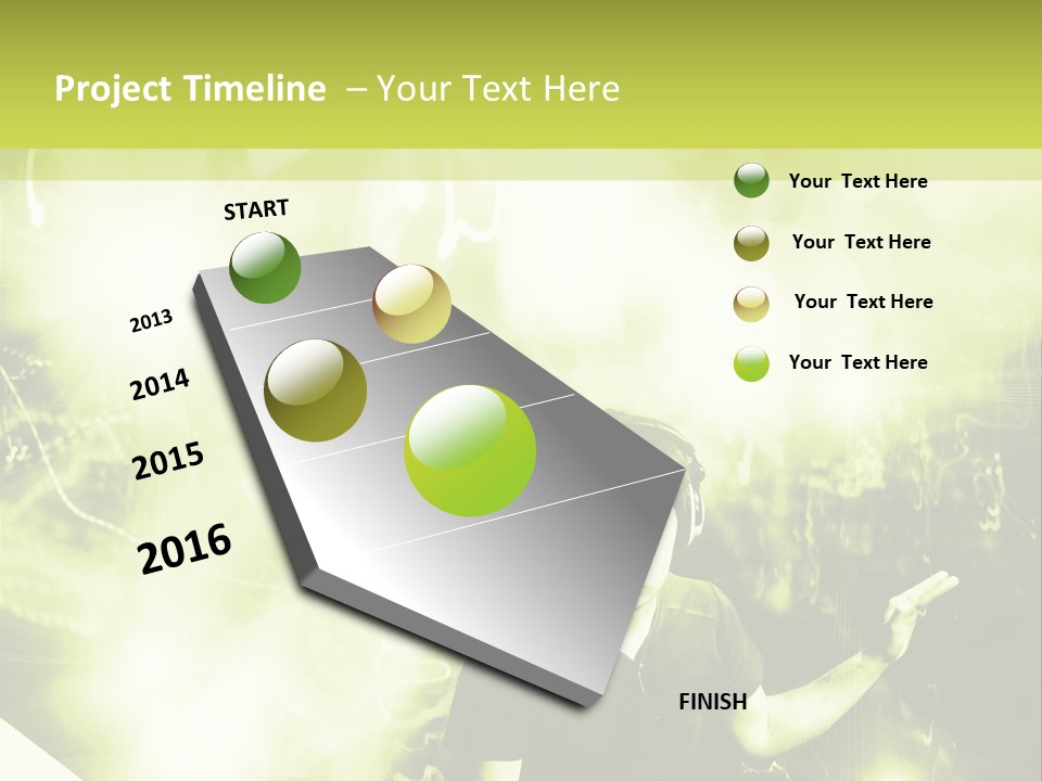 Electronic Headphones Club PowerPoint Template